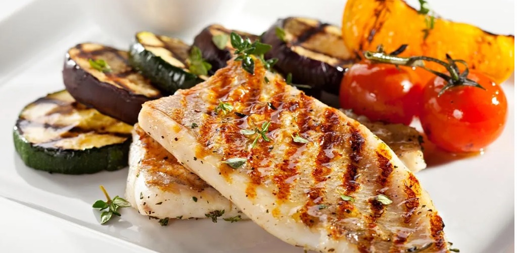 Corvina con verduras